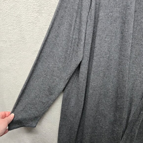 Jessica London NWT 18/20/2X  Cashmere Cotton Blend Sweater Cardigan Duster Gray - Picture 5 of 8